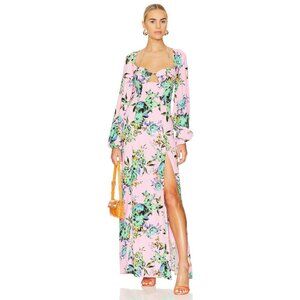 AFRM NWT Mariah Maxi Dress in Candy Pink Bouquet size Medium